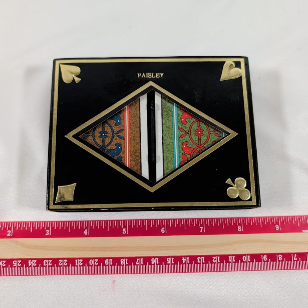 Vintage KEM Arabesque Pinochle Playing Cards 2 Sealed Decks Paisley Case